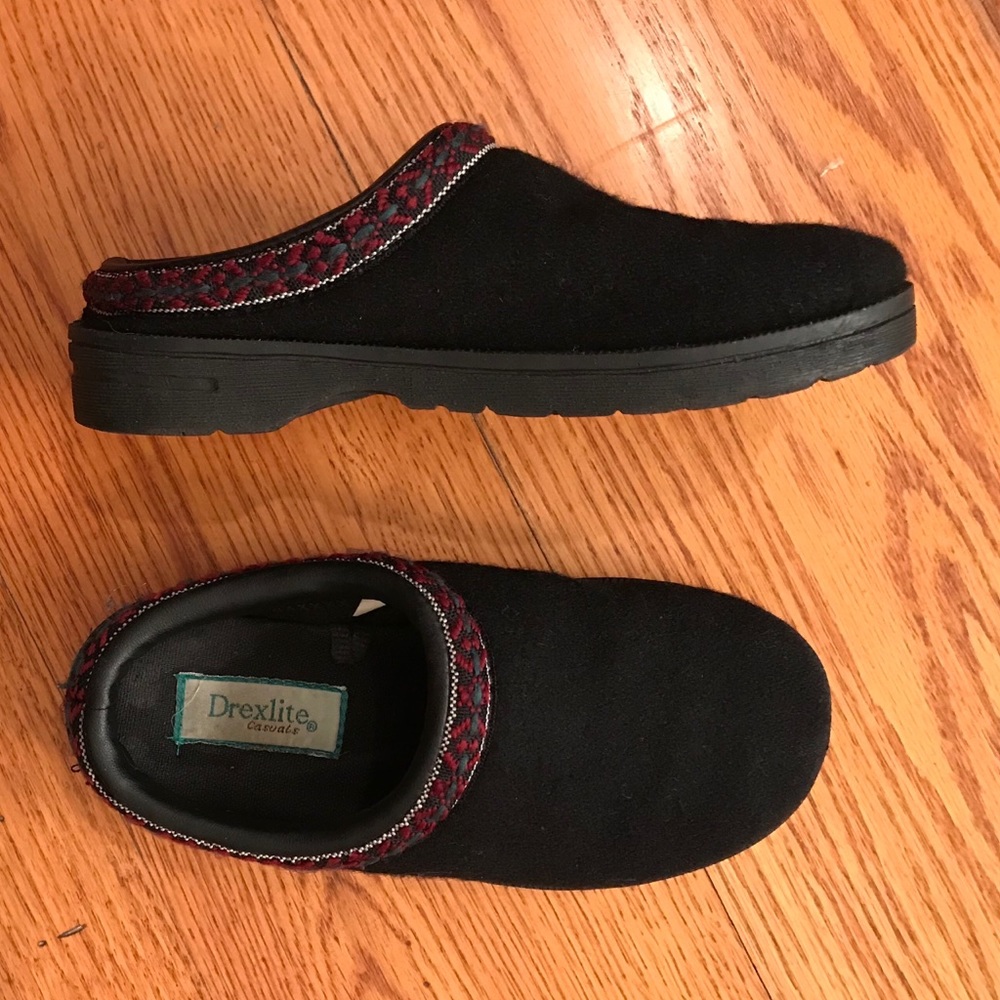 Drexlite Wool Mules, Black